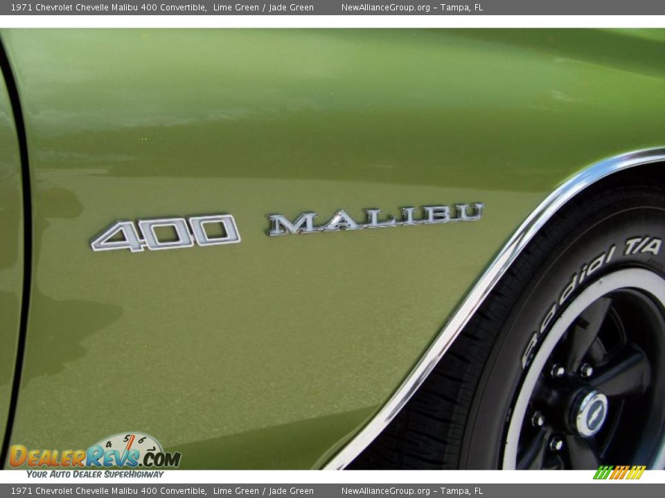 1971 Chevrolet Chevelle Malibu 400 Convertible Lime Green / Jade Green Photo #21