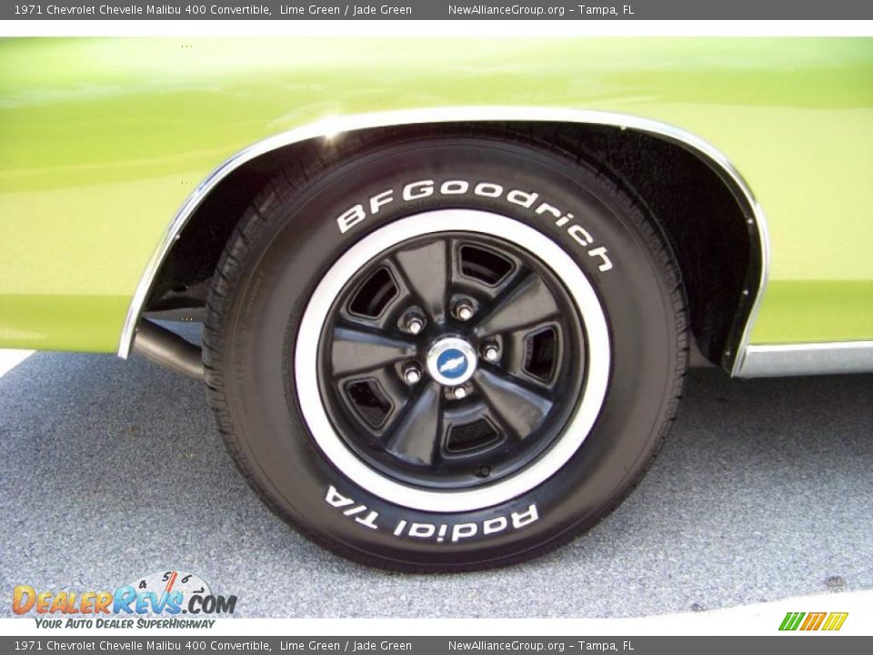 1971 Chevrolet Chevelle Malibu 400 Convertible Lime Green / Jade Green Photo #22