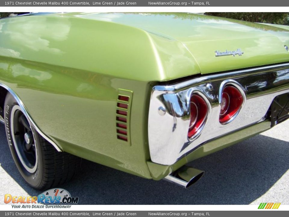 1971 Chevrolet Chevelle Malibu 400 Convertible Lime Green / Jade Green Photo #24
