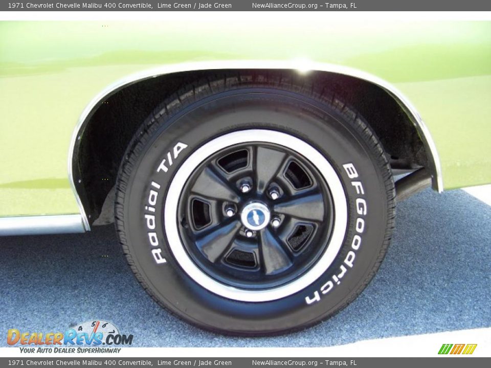 1971 Chevrolet Chevelle Malibu 400 Convertible Lime Green / Jade Green Photo #25