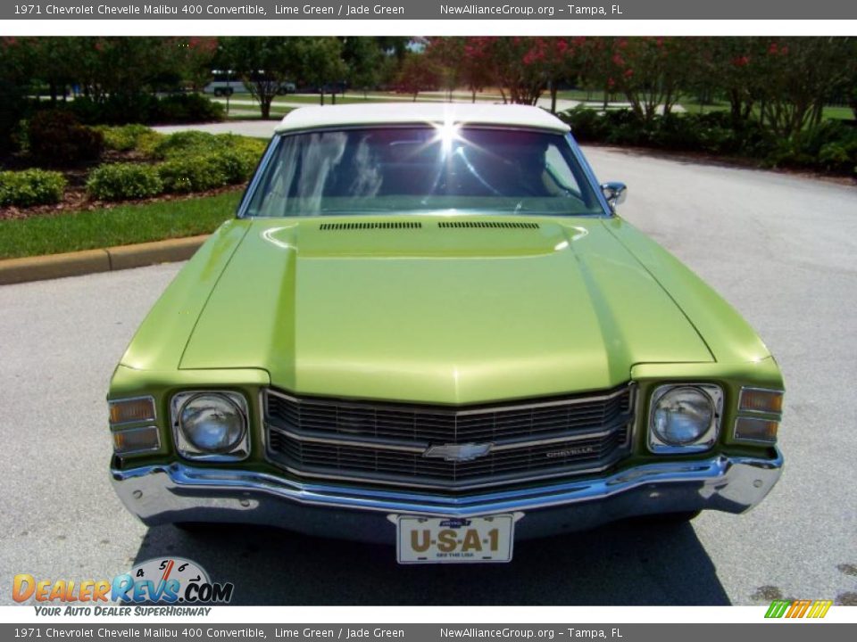 1971 Chevrolet Chevelle Malibu 400 Convertible Lime Green / Jade Green Photo #27