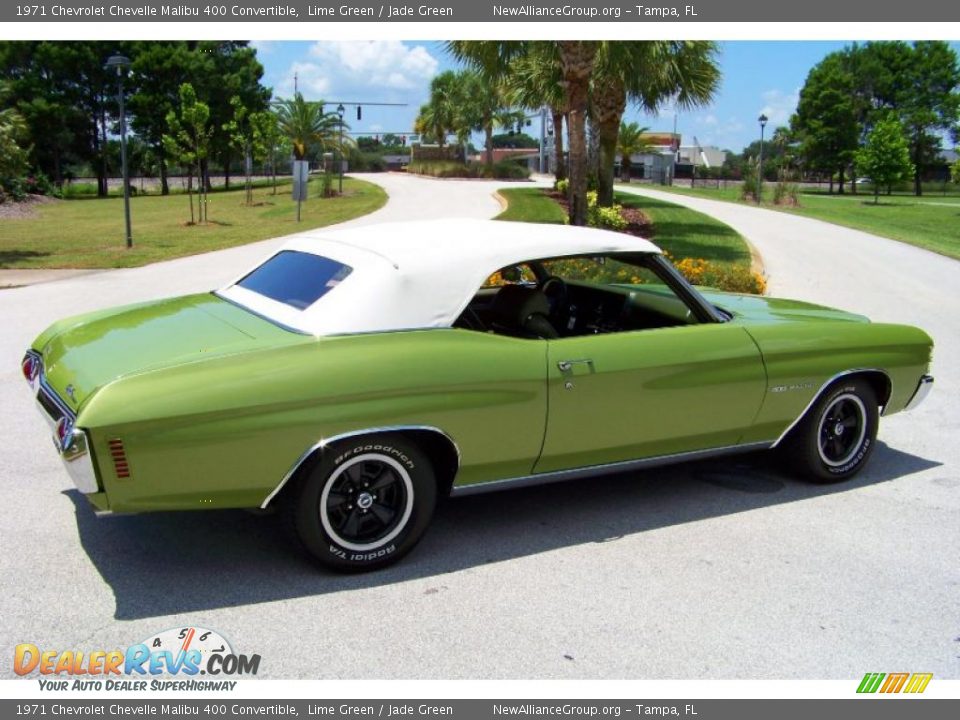 1971 Chevrolet Chevelle Malibu 400 Convertible Lime Green / Jade Green Photo #29