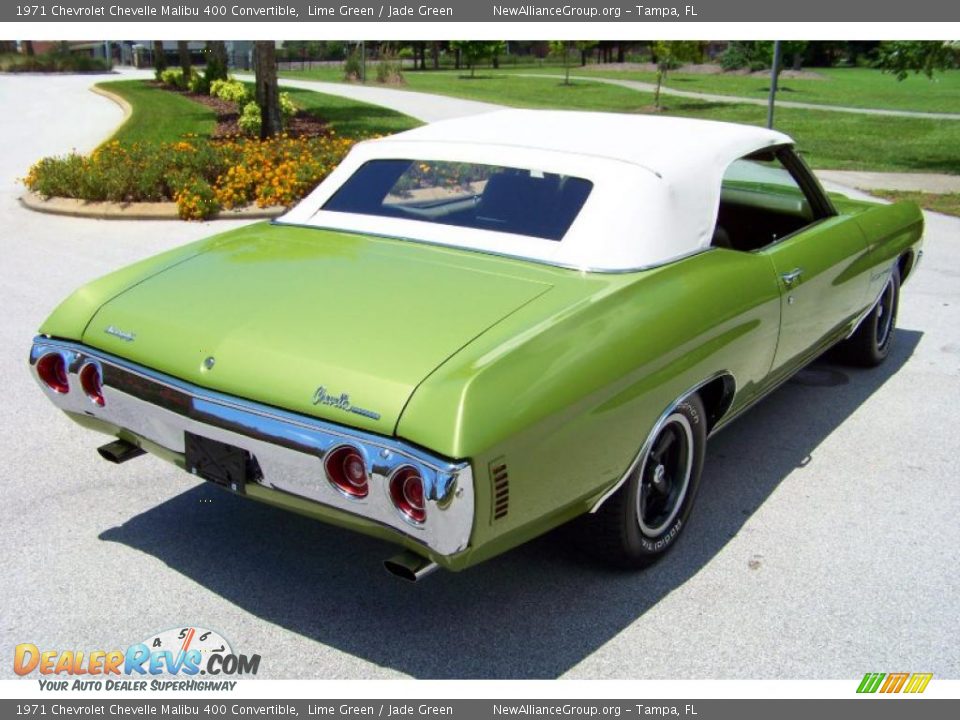 1971 Chevrolet Chevelle Malibu 400 Convertible Lime Green / Jade Green Photo #30