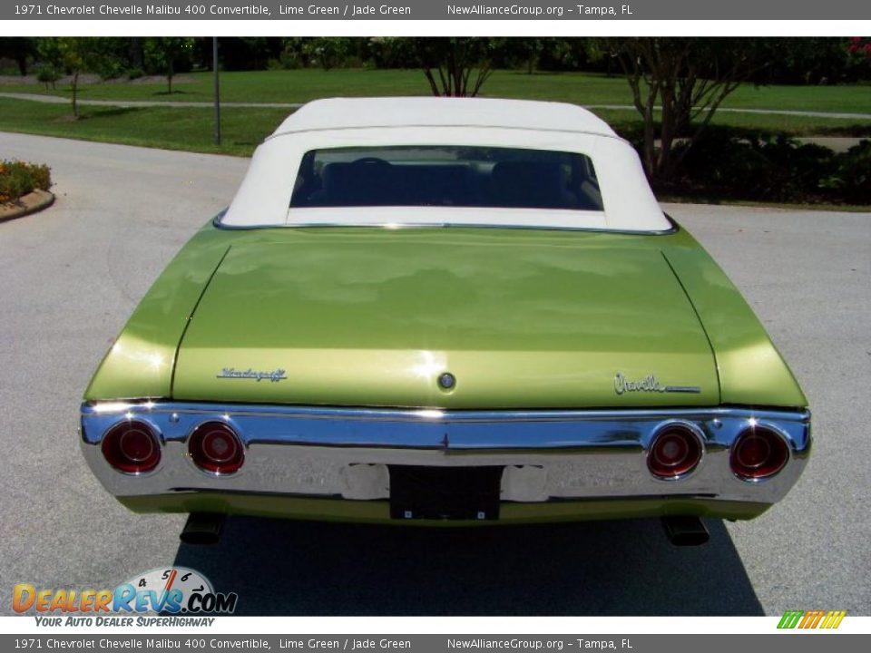 1971 Chevrolet Chevelle Malibu 400 Convertible Lime Green / Jade Green Photo #31
