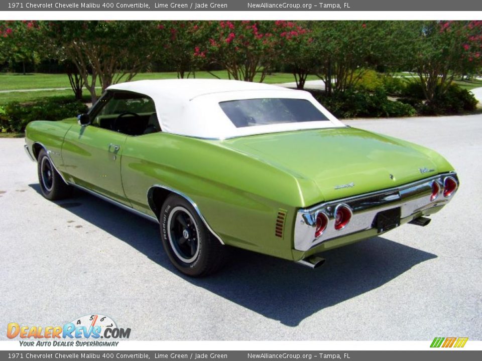 1971 Chevrolet Chevelle Malibu 400 Convertible Lime Green / Jade Green Photo #33