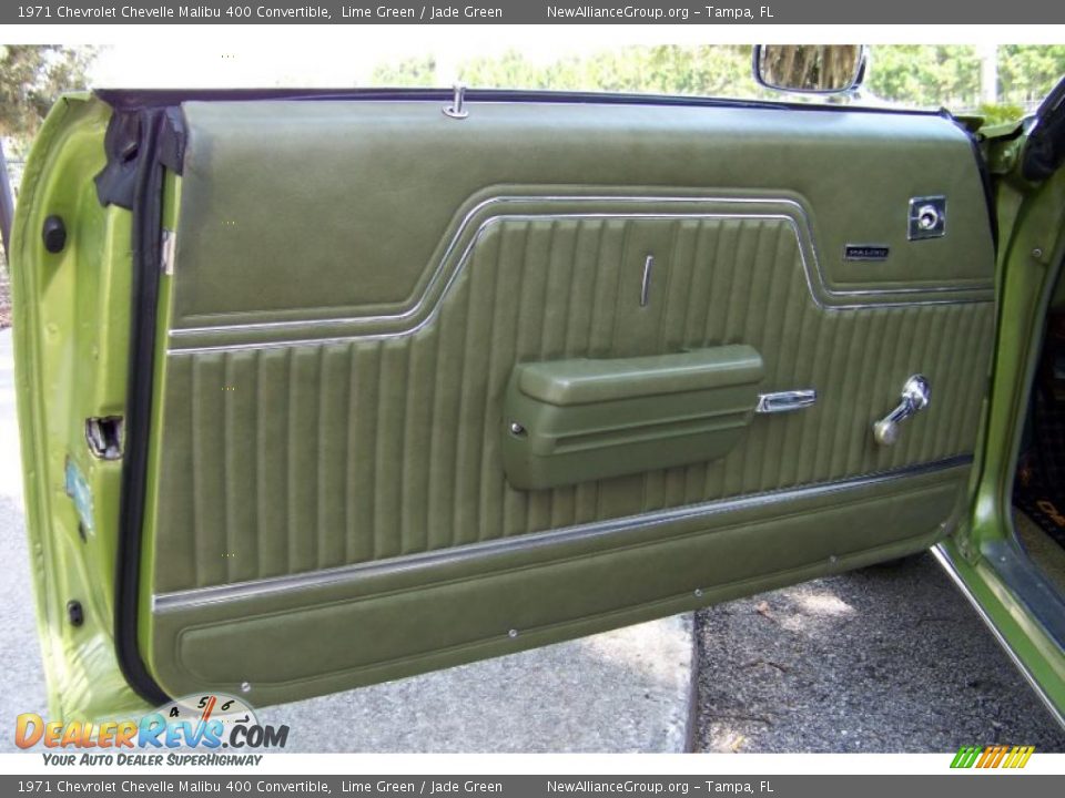 1971 Chevrolet Chevelle Malibu 400 Convertible Lime Green / Jade Green Photo #36