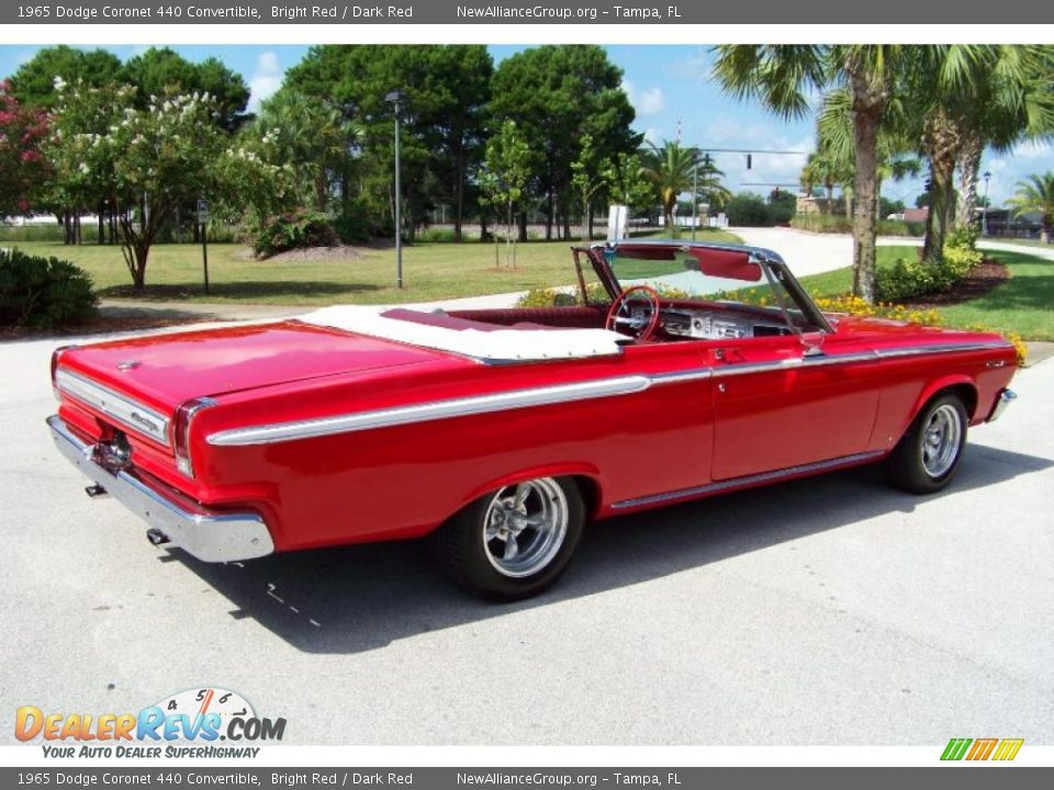 1965 Dodge Coronet 440 Convertible Bright Red / Dark Red Photo #16