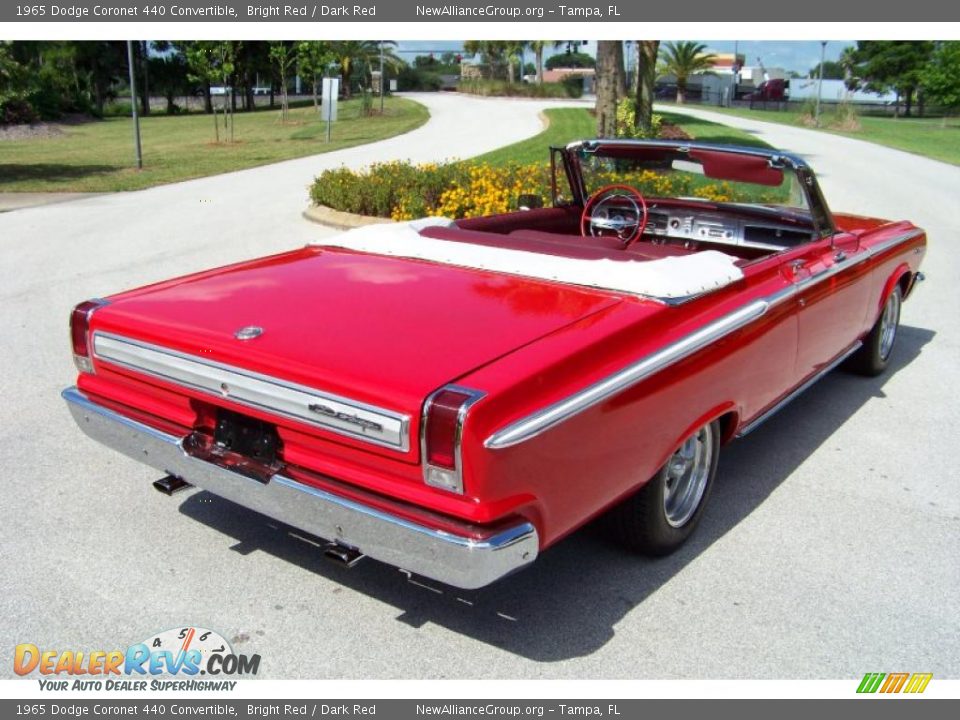 1965 Dodge Coronet 440 Convertible Bright Red / Dark Red Photo #17