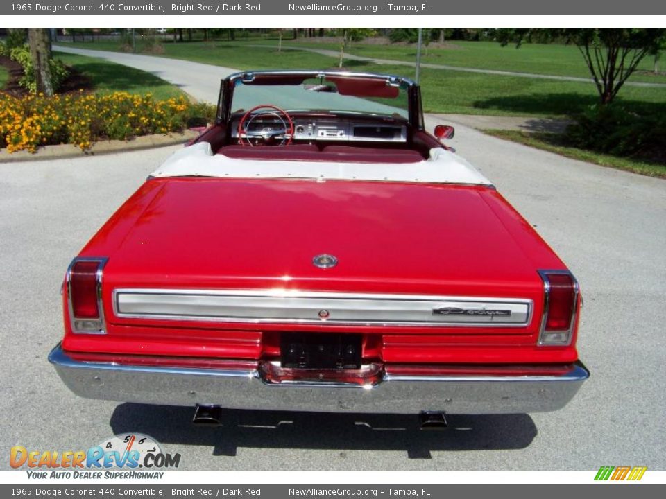 1965 Dodge Coronet 440 Convertible Bright Red / Dark Red Photo #18