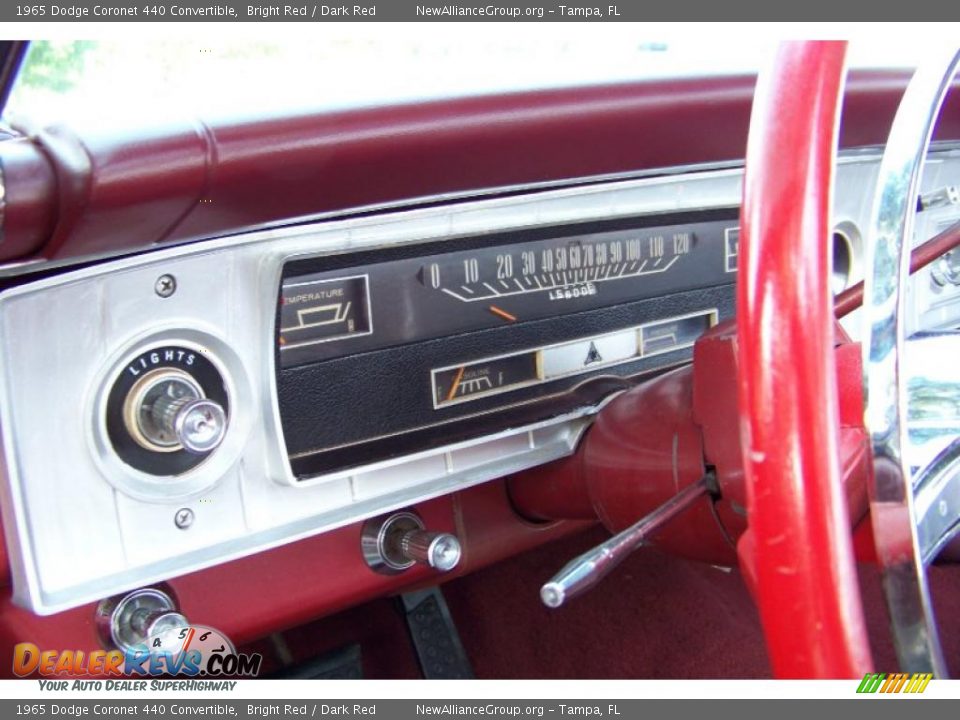 1965 Dodge Coronet 440 Convertible Bright Red / Dark Red Photo #33