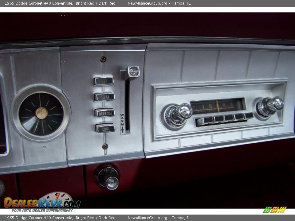 1965 Dodge Coronet 440 Convertible Bright Red / Dark Red Photo #35