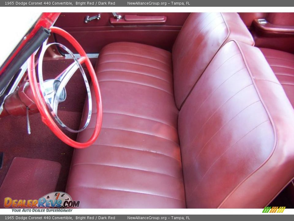 1965 Dodge Coronet 440 Convertible Bright Red / Dark Red Photo #36