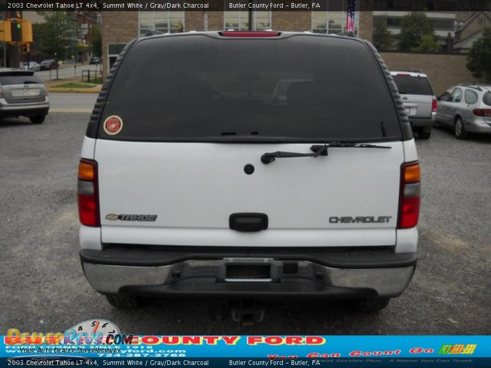 2003 Chevrolet Tahoe LT 4x4 Summit White / Gray/Dark Charcoal Photo #3