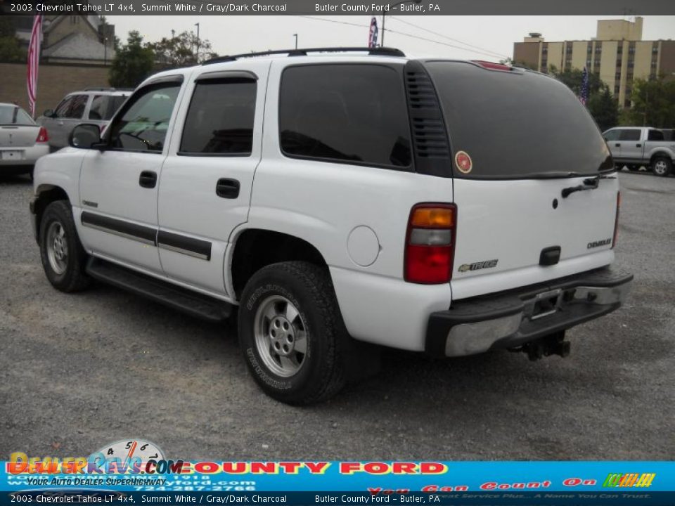 2003 Chevrolet Tahoe LT 4x4 Summit White / Gray/Dark Charcoal Photo #4