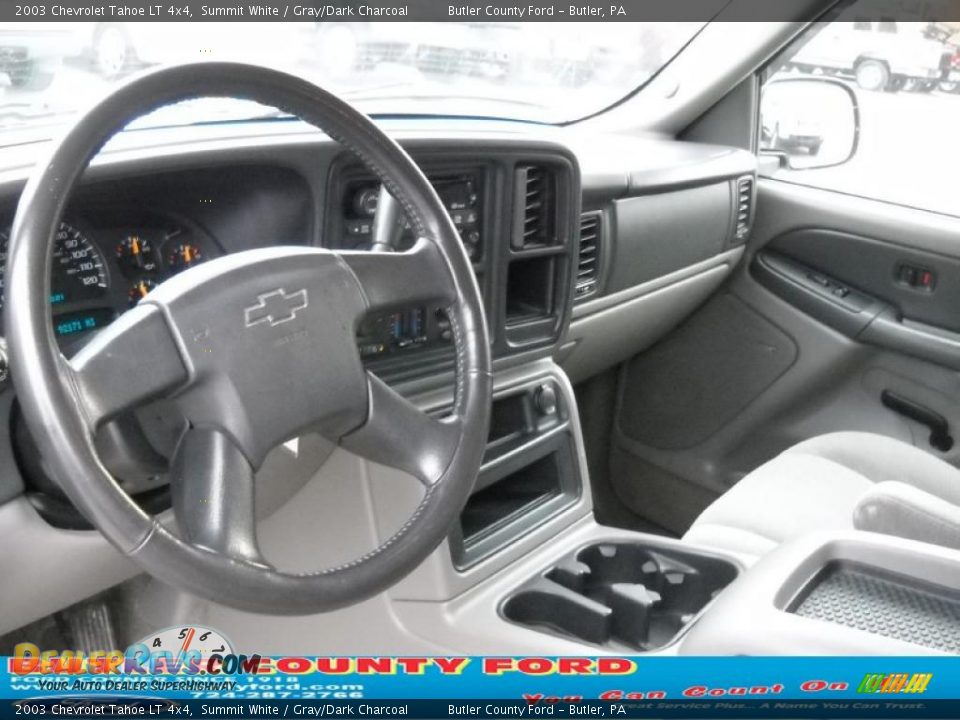 2003 Chevrolet Tahoe LT 4x4 Summit White / Gray/Dark Charcoal Photo #7