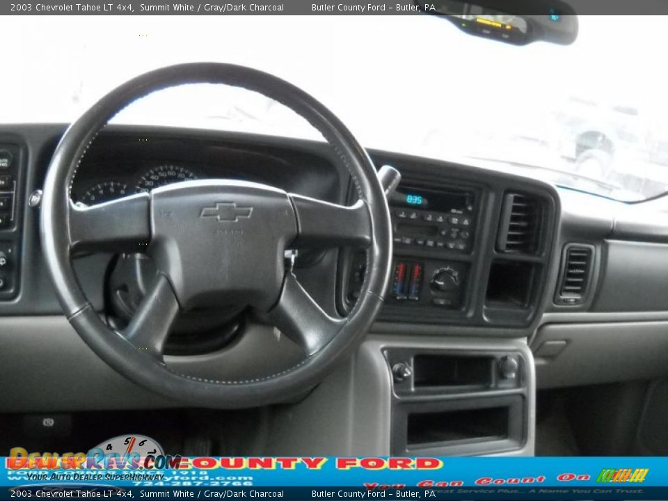 2003 Chevrolet Tahoe LT 4x4 Summit White / Gray/Dark Charcoal Photo #10