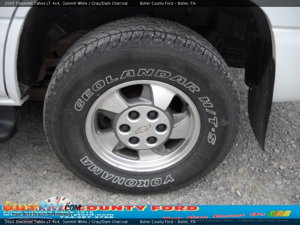 2003 Chevrolet Tahoe LT 4x4 Summit White / Gray/Dark Charcoal Photo #13