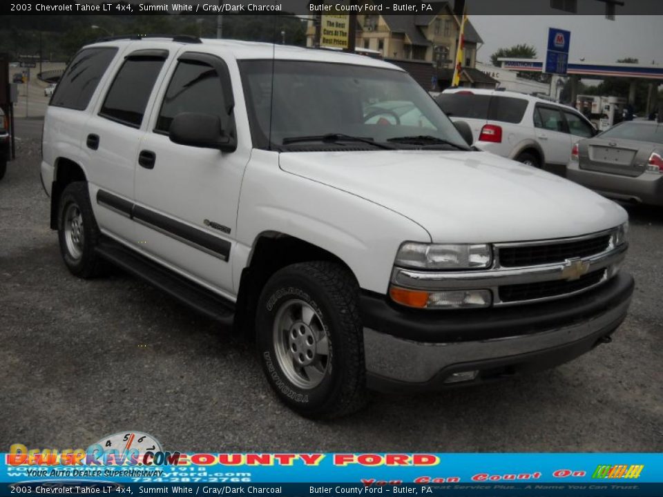2003 Chevrolet Tahoe LT 4x4 Summit White / Gray/Dark Charcoal Photo #20
