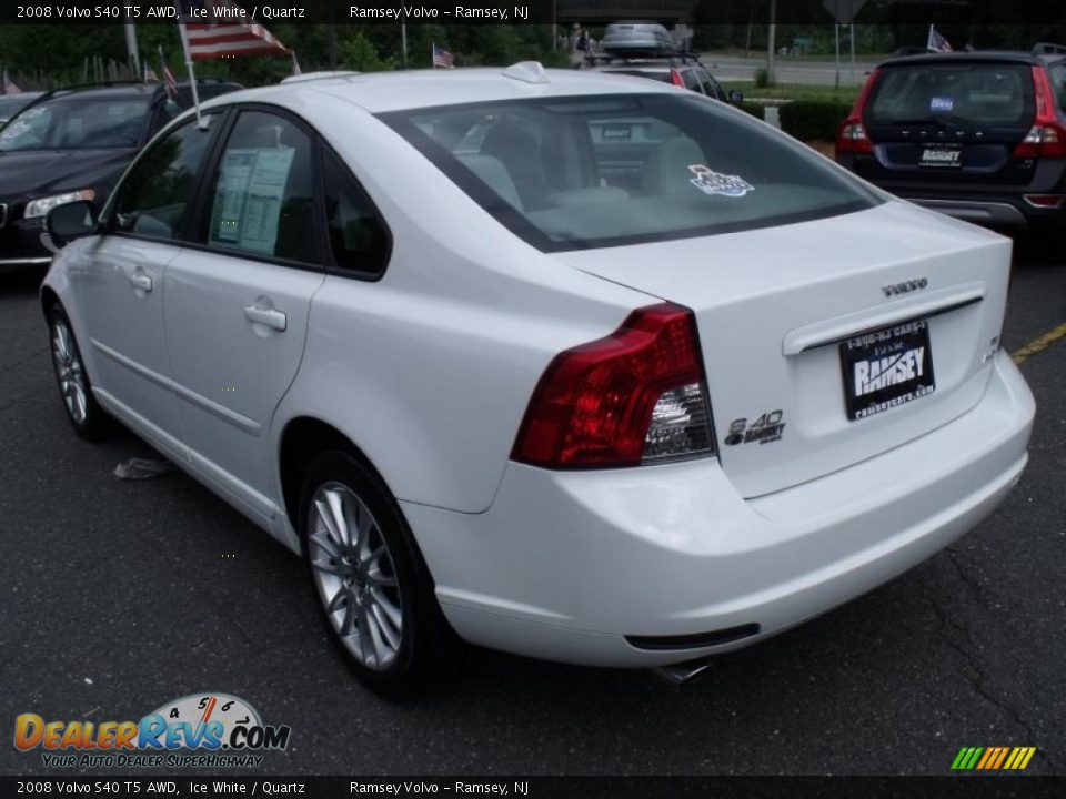 2008 Volvo S40 T5 AWD Ice White / Quartz Photo #5