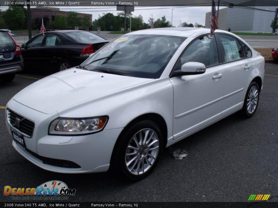 2008 Volvo S40 T5 AWD Ice White / Quartz Photo #7