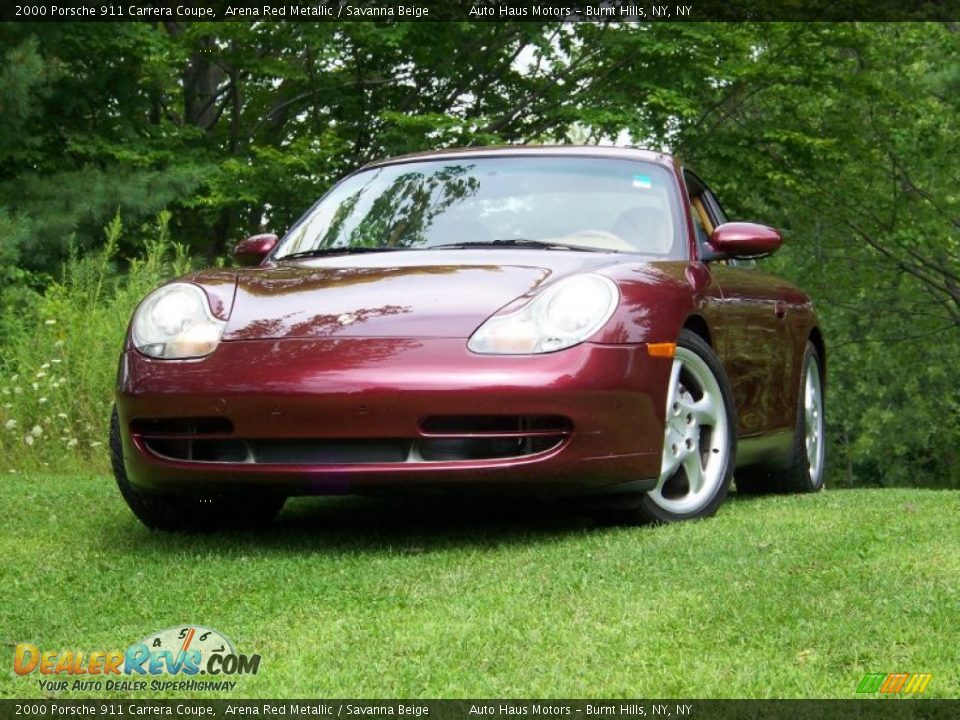 2000 Porsche 911 Carrera Coupe Arena Red Metallic / Savanna Beige Photo #1