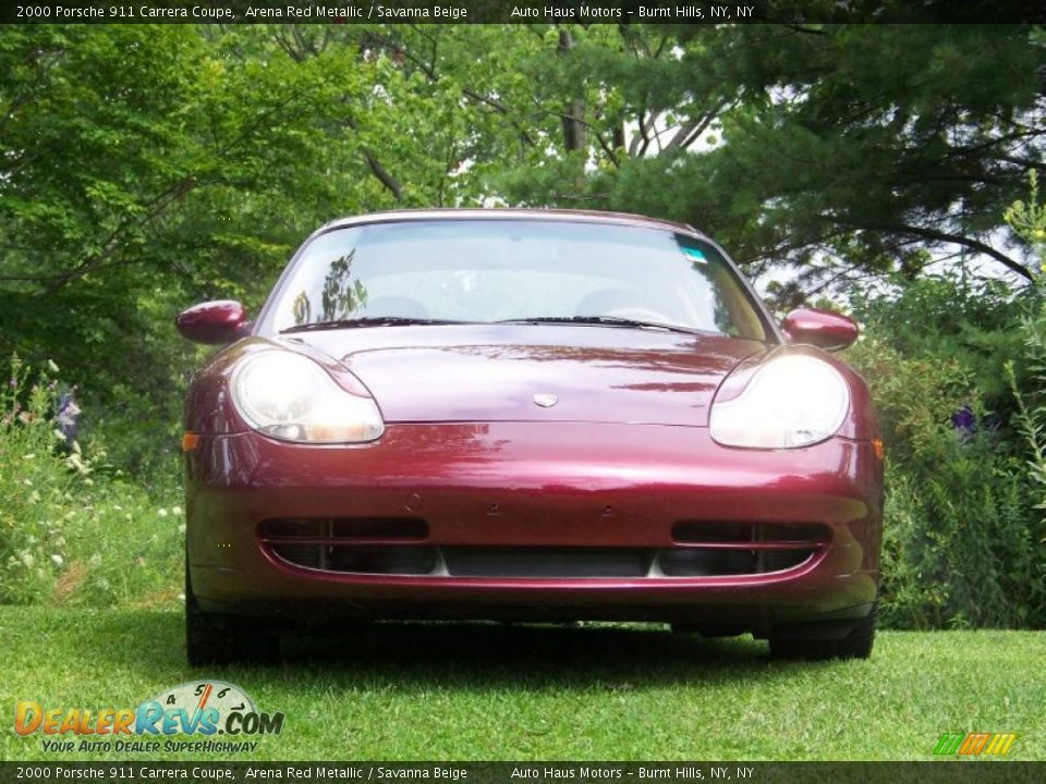 2000 Porsche 911 Carrera Coupe Arena Red Metallic / Savanna Beige Photo #2