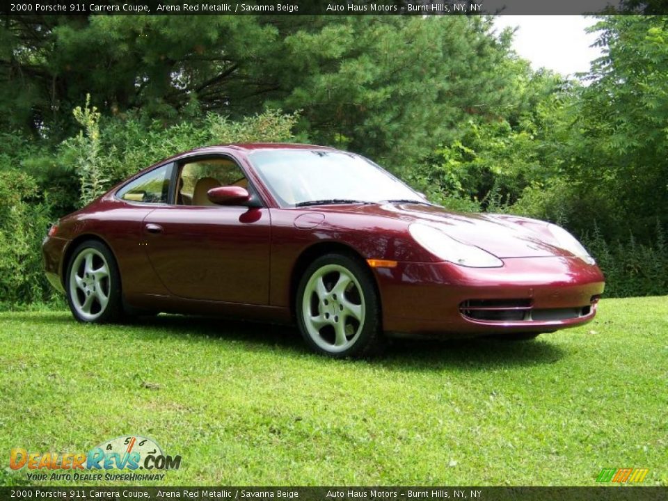 2000 Porsche 911 Carrera Coupe Arena Red Metallic / Savanna Beige Photo #3