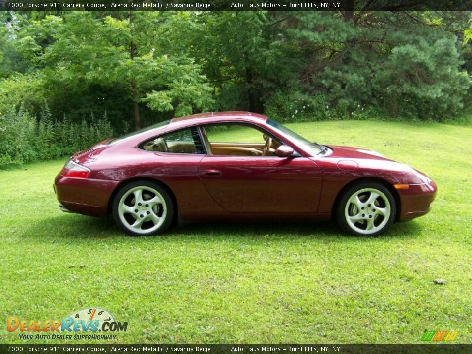 2000 Porsche 911 Carrera Coupe Arena Red Metallic / Savanna Beige Photo #4