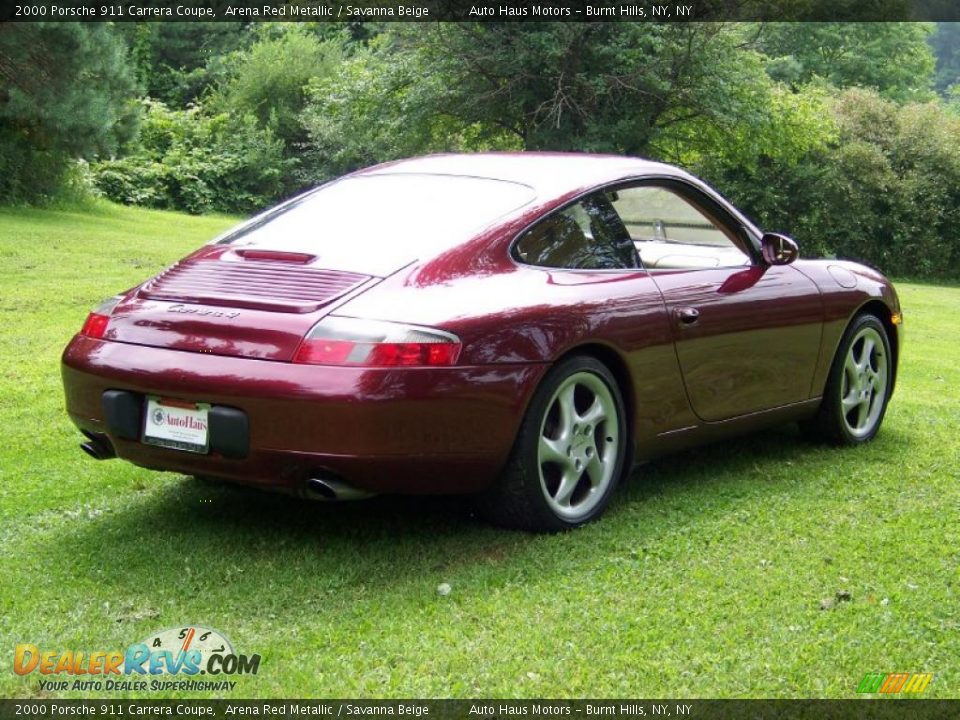 2000 Porsche 911 Carrera Coupe Arena Red Metallic / Savanna Beige Photo #5