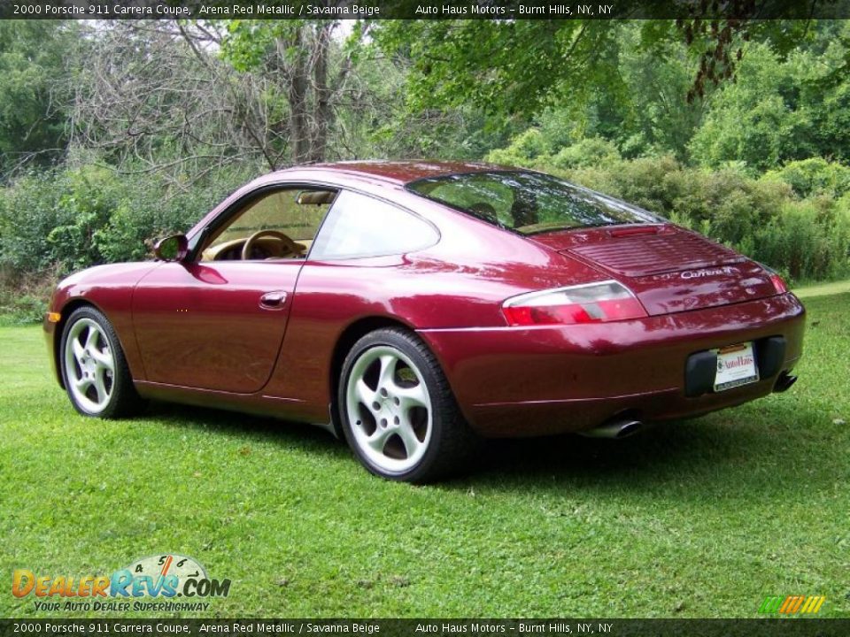 2000 Porsche 911 Carrera Coupe Arena Red Metallic / Savanna Beige Photo #7