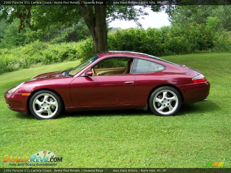 2000 Porsche 911 Carrera Coupe Arena Red Metallic / Savanna Beige Photo #8