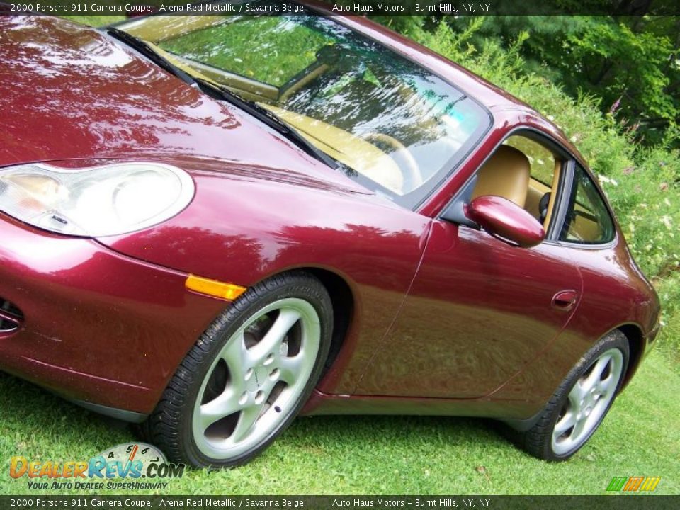 2000 Porsche 911 Carrera Coupe Arena Red Metallic / Savanna Beige Photo #10