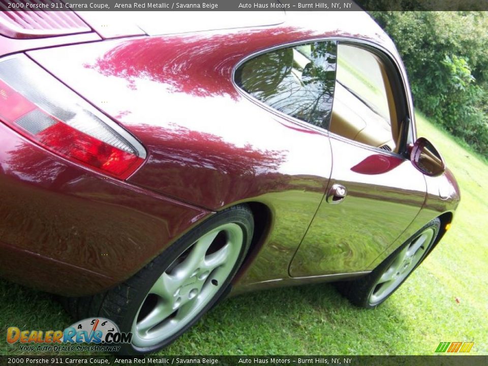 2000 Porsche 911 Carrera Coupe Arena Red Metallic / Savanna Beige Photo #11