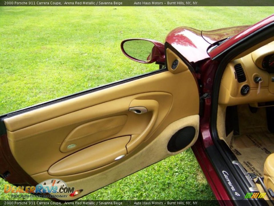 2000 Porsche 911 Carrera Coupe Arena Red Metallic / Savanna Beige Photo #14