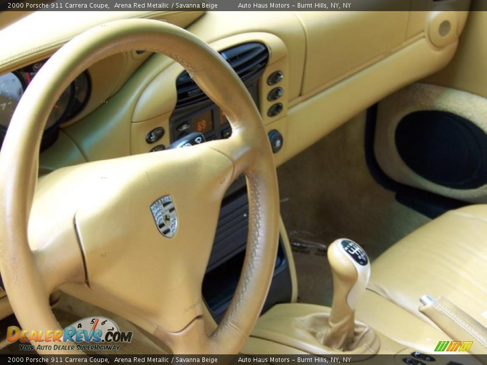 2000 Porsche 911 Carrera Coupe Arena Red Metallic / Savanna Beige Photo #15