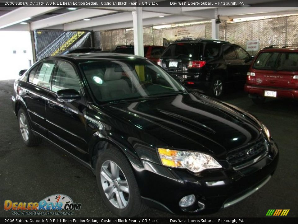 2006 Subaru Outback 3.0 R L.L.Bean Edition Sedan Obsidian Black Pearl / Off Black Photo #3