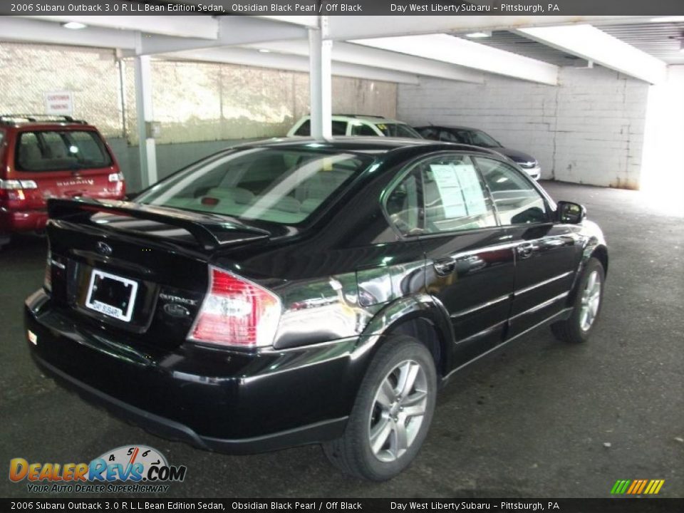2006 Subaru Outback 3.0 R L.L.Bean Edition Sedan Obsidian Black Pearl / Off Black Photo #5