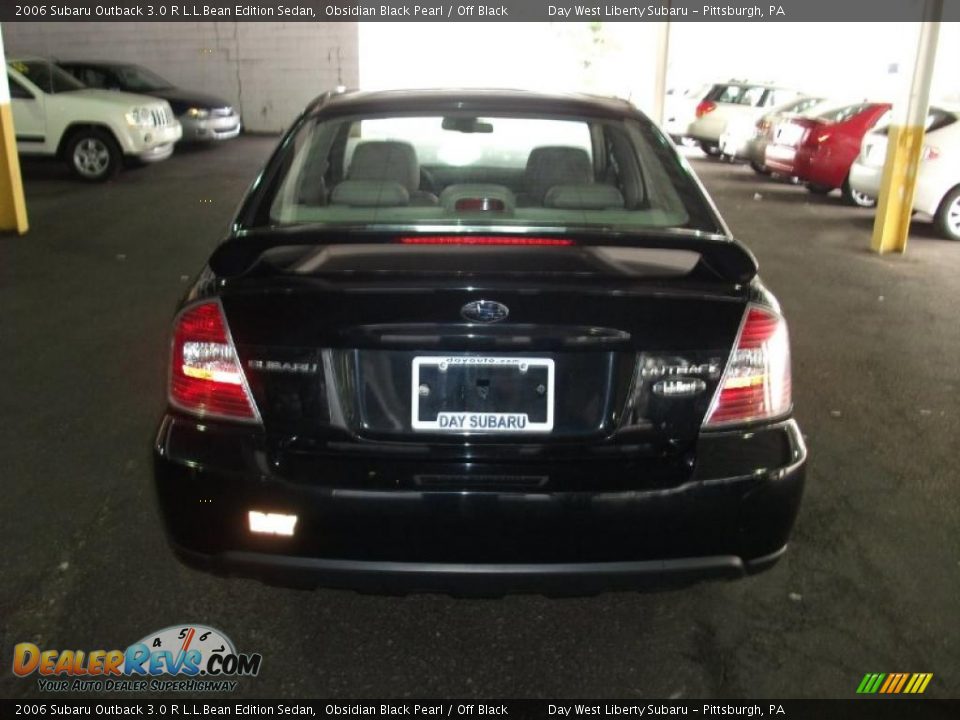 2006 Subaru Outback 3.0 R L.L.Bean Edition Sedan Obsidian Black Pearl / Off Black Photo #6