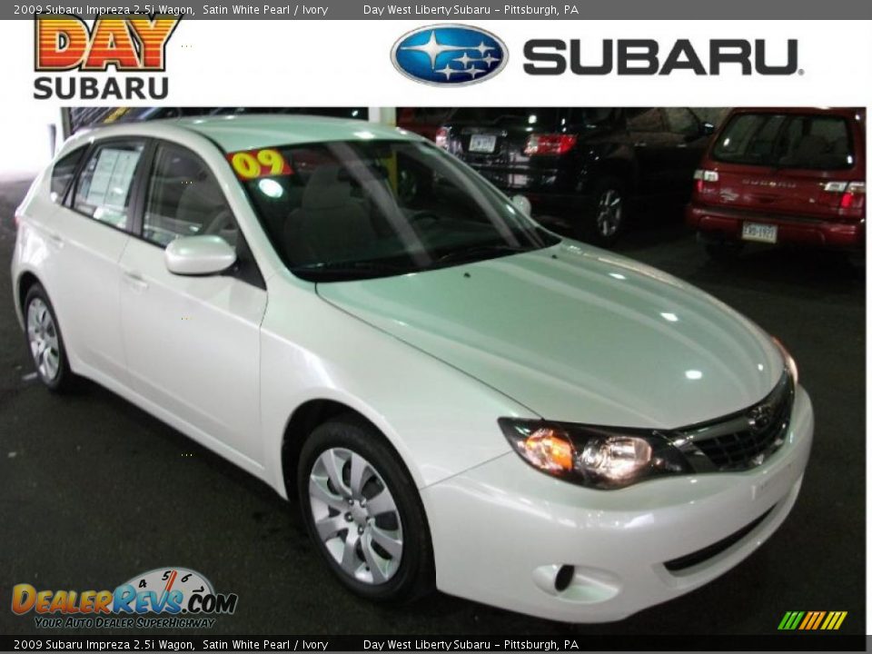 2009 Subaru Impreza 2.5i Wagon Satin White Pearl / Ivory Photo #1