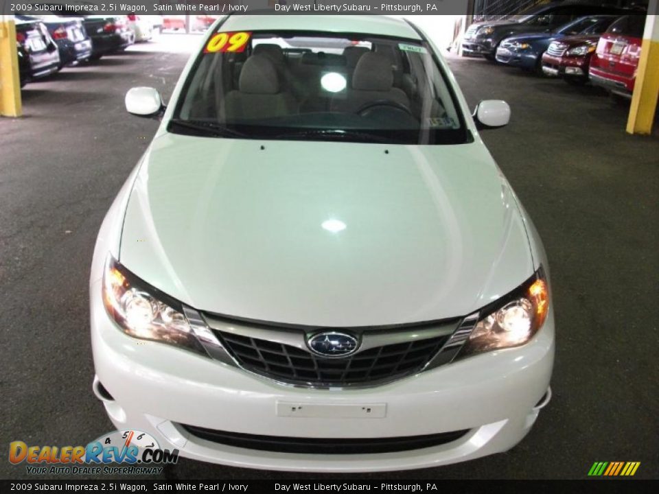 2009 Subaru Impreza 2.5i Wagon Satin White Pearl / Ivory Photo #2