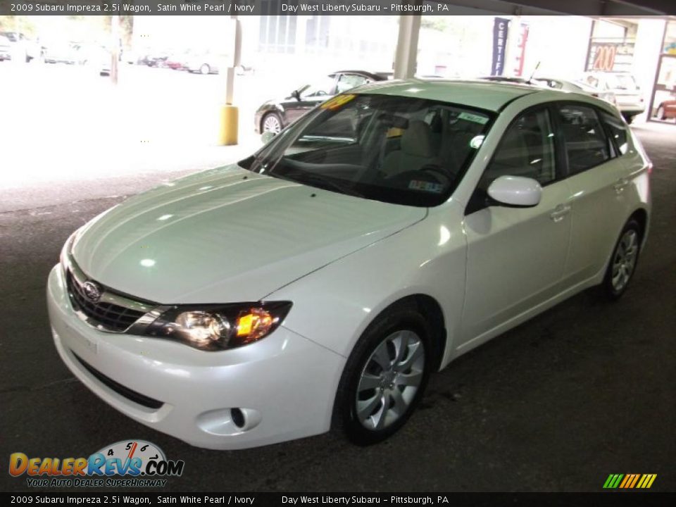 2009 Subaru Impreza 2.5i Wagon Satin White Pearl / Ivory Photo #9