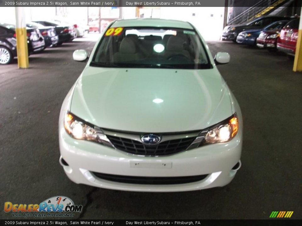 2009 Subaru Impreza 2.5i Wagon Satin White Pearl / Ivory Photo #10