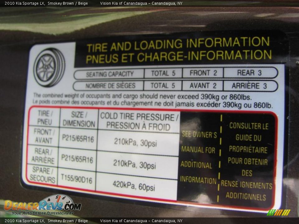 2010 Kia Sportage LX Smokey Brown / Beige Photo #31