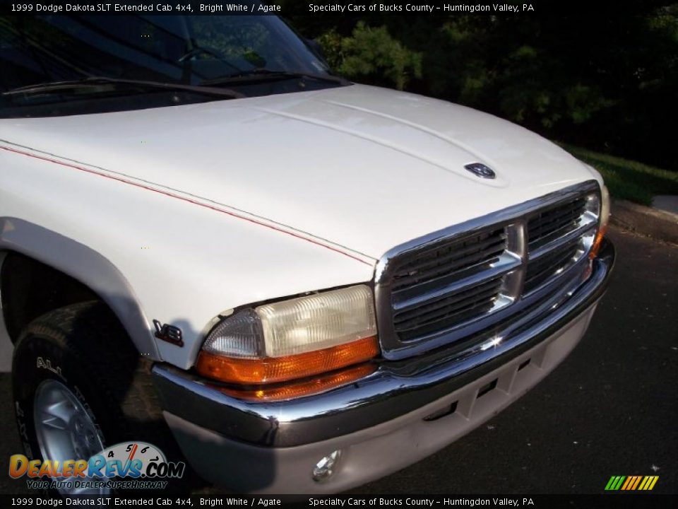 1999 Dodge Dakota SLT Extended Cab 4x4 Bright White / Agate Photo #11