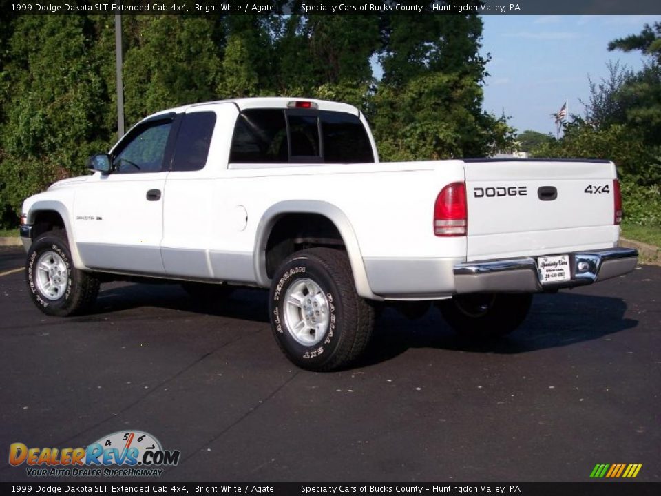 1999 Dodge Dakota SLT Extended Cab 4x4 Bright White / Agate Photo #16