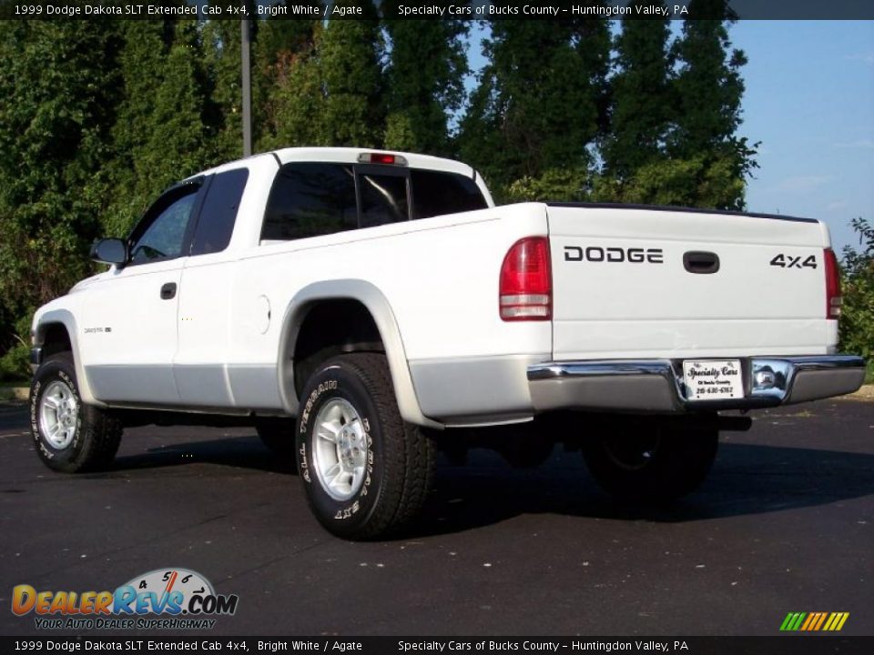 1999 Dodge Dakota SLT Extended Cab 4x4 Bright White / Agate Photo #18