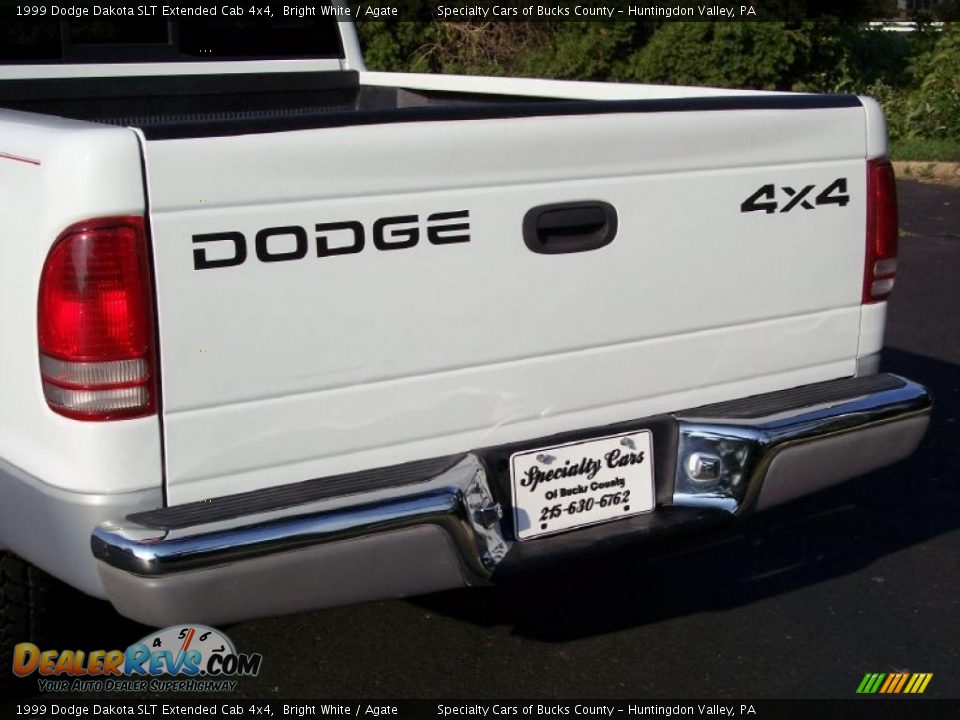 1999 Dodge Dakota SLT Extended Cab 4x4 Bright White / Agate Photo #19