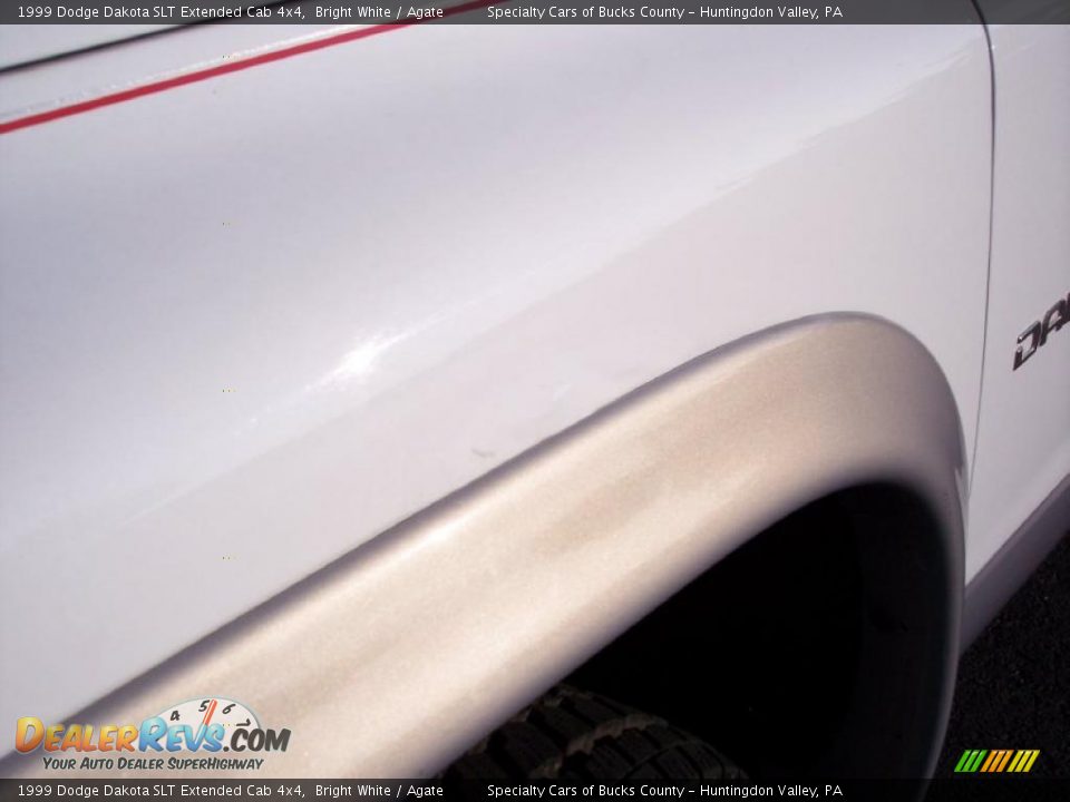 1999 Dodge Dakota SLT Extended Cab 4x4 Bright White / Agate Photo #22