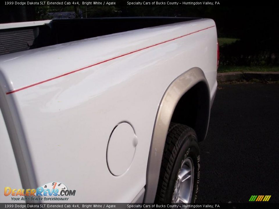 1999 Dodge Dakota SLT Extended Cab 4x4 Bright White / Agate Photo #24