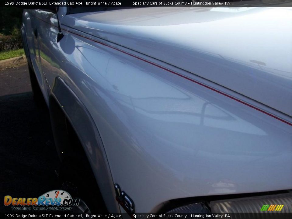 1999 Dodge Dakota SLT Extended Cab 4x4 Bright White / Agate Photo #26